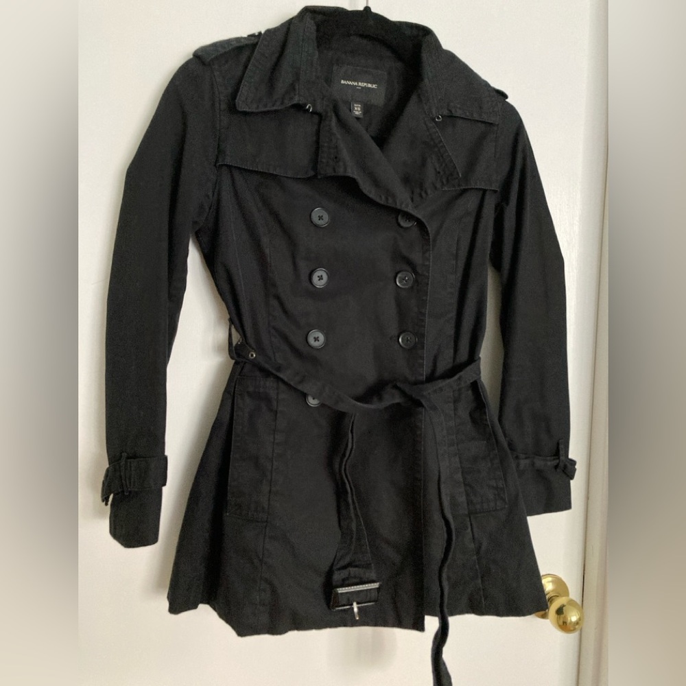 Banana Republic Black Trench Coat